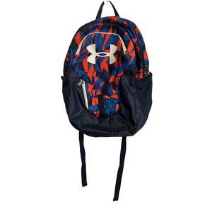 Under Armour Backpack Geo Black Blue Orange Ipad/Laptop Sleeve READ